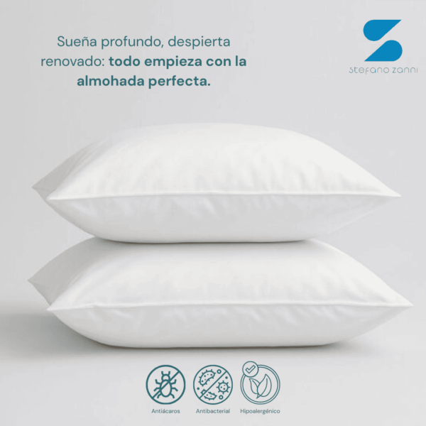 2 2 Pack Almohada Algodón Sintético