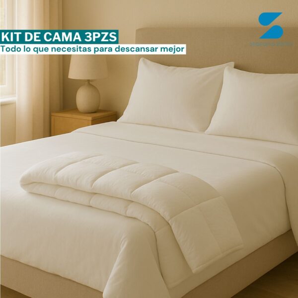 2 COMBO 3X2: Protector de Colchón, Juego de Sábanas + Almohadas