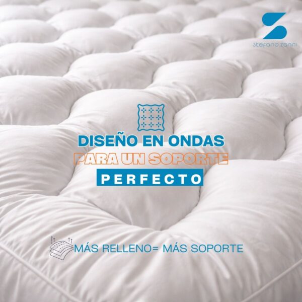 5 Cubre Colchón Tipo Colchoneta de Microfibra con Extra Relleno 7cm