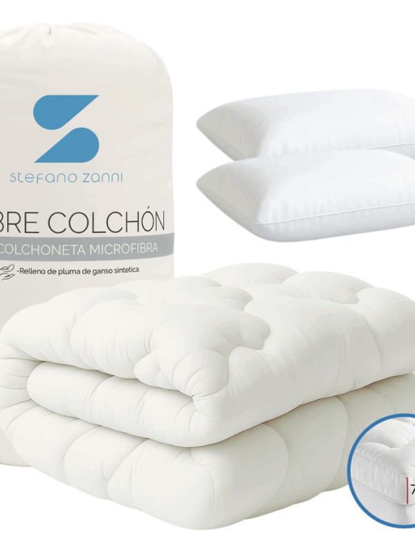 Cubre Colchón Extraconfort Microfibra+ Almohadas De Regalo