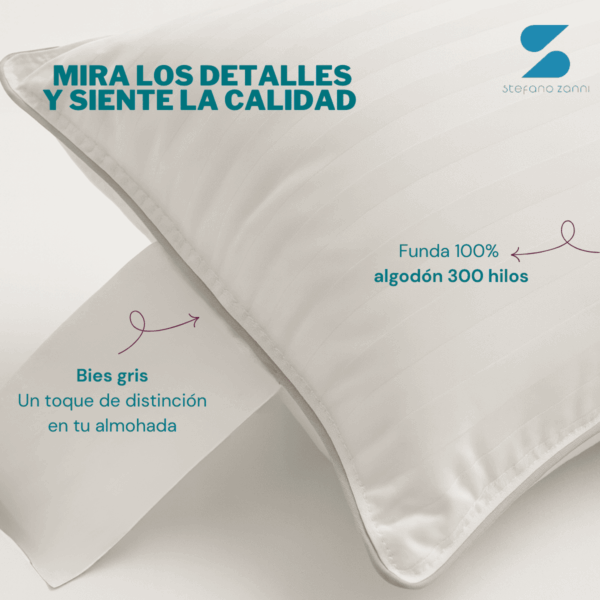 Almohada MEDIA 100% algodón | Confort premium