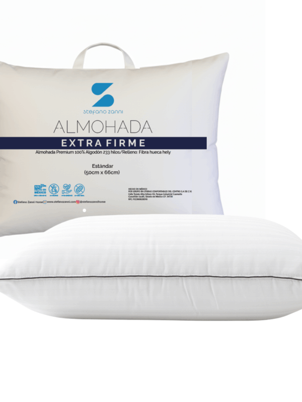 Almohada EXTRA-FIRME 100% algodón | Confort premium