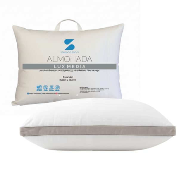 Almohada Lux Media 100% Algodón | Confort Premium