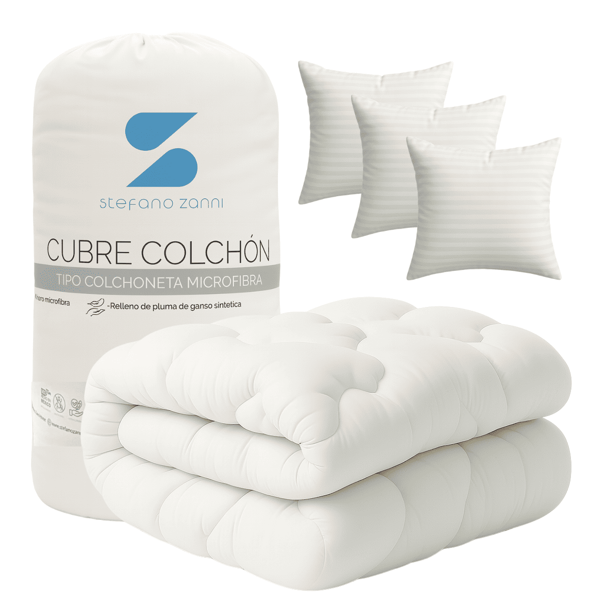 Cubre Colchón con cojines de regalo