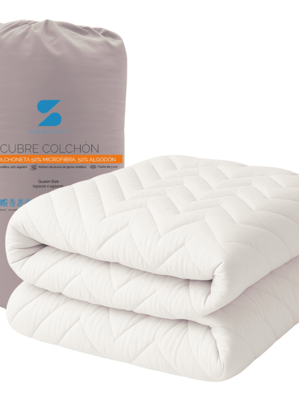 Cubre Colchón Suave 3cm 50% Algodón 50% Microfibra