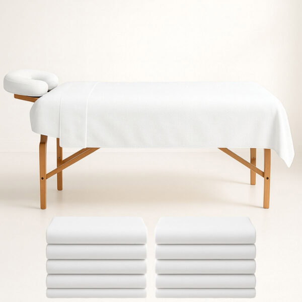 Set De Sábanas Planas Reutilizable Para Cama De Masaje 3,5 o 10 pzs