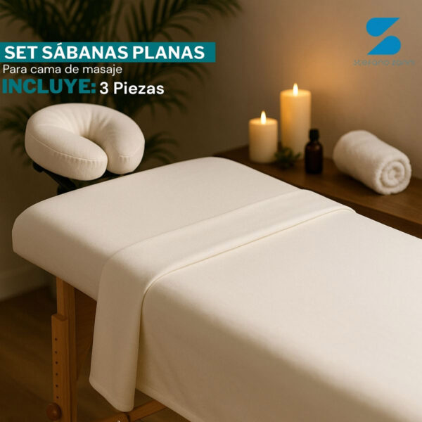 Set De Sábanas Planas Reutilizable Para Cama De Masaje 3,5 o 10 pzs